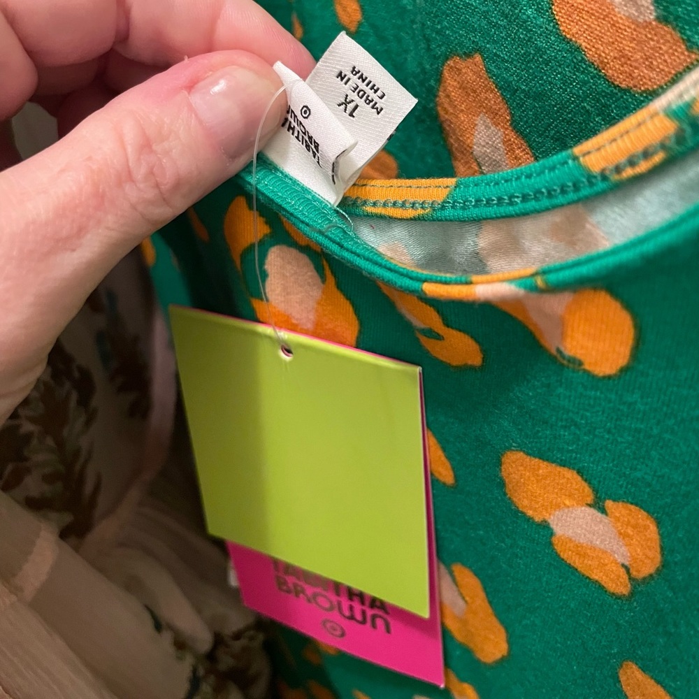 1X Tabitha Brown for Target green leopard dress - Picture 2 of 5